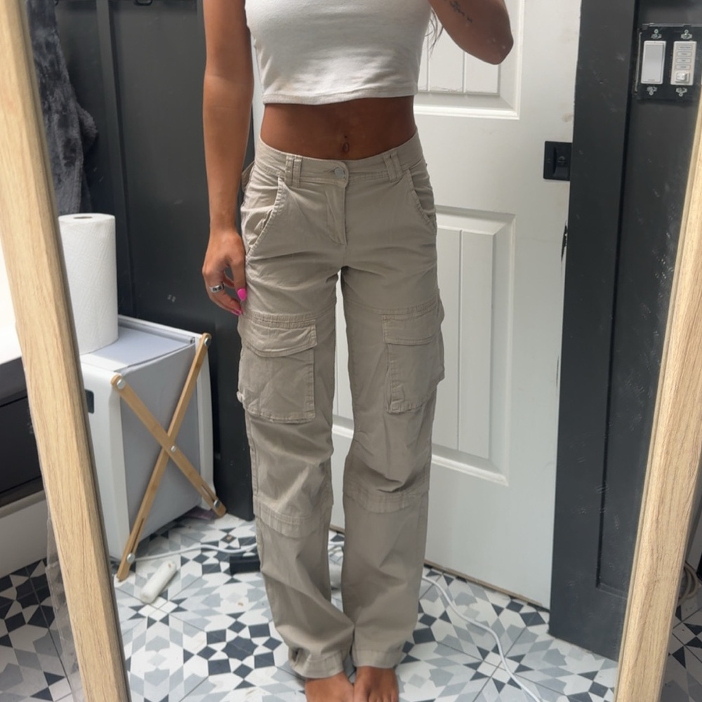 Garage tan cargo jeans
